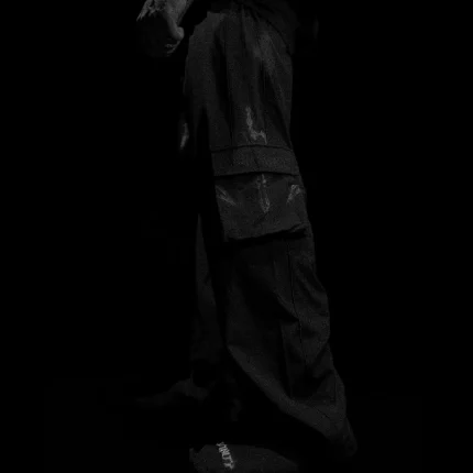 Breathedivinity Excalibur Uncuffed Cargo Trackpants [DARKNESS] (1)