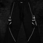Breathedivinity Excalibur Uncuffed Cargo Trackpants [VOID BLACK] (5)