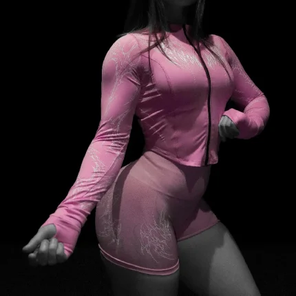 Breathedivinity Void Tech™ Cathedral Shorts [PINK] (2)