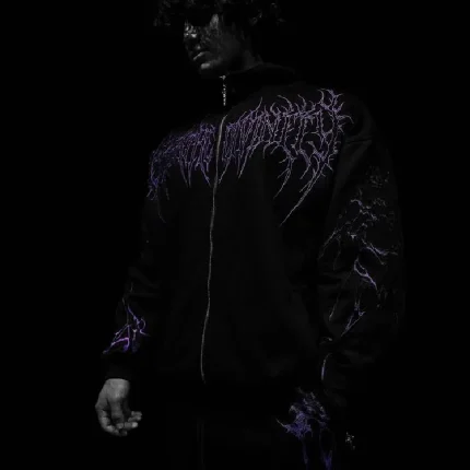 Breathedivinity Void Walker Zip Up Jacket [WHITEBLACK] (4)